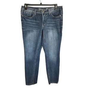 Seven7 Women's Skinny Jeans plus Size 14 Blue Medium‎ Wash Slim Fit